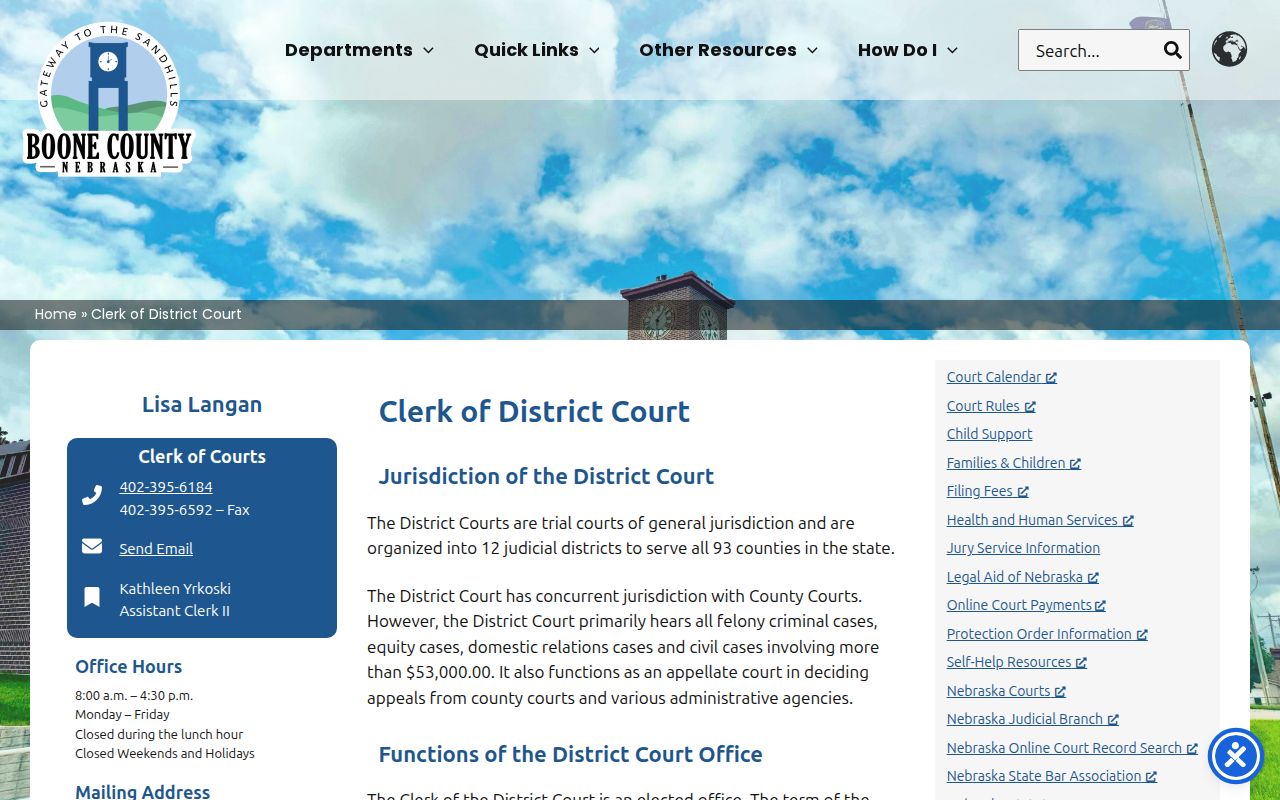 Boone County warrant check district clerk source