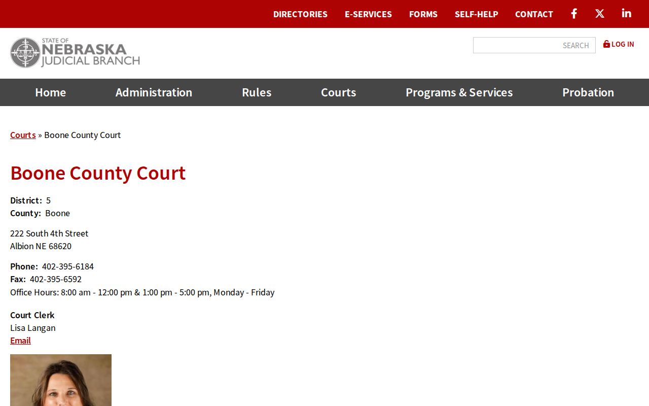 Boone County warrant check court listing source